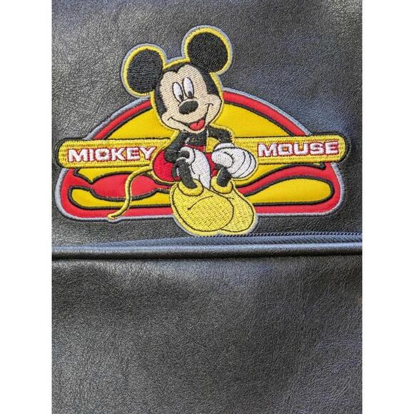 Vintage Disney Mickey Mouse Leather Backpack 90's Mickey Unlimited - Picture 5 of 8